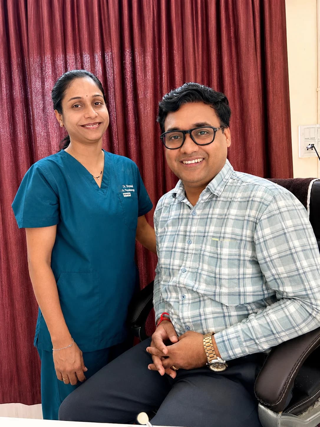 Dr. Shyamli Brahmankar and Dr. Komesh Brahmankar at Riva Clinic